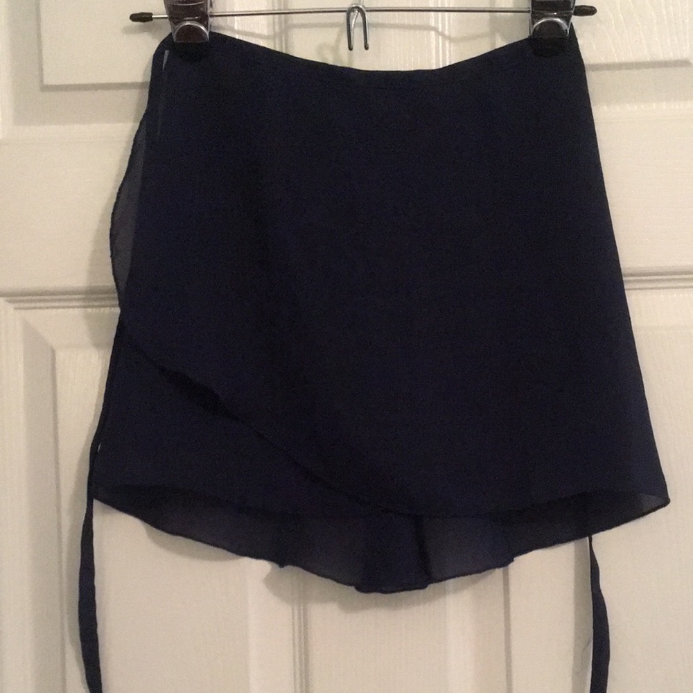 Mirella Dancewear navy blue ballet wrap skirt